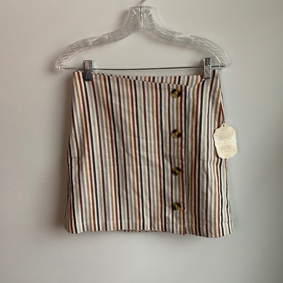 Altar'd State Dresses & Skirts - ALTAR'D STATE | NWT Button Front Stripe Skirt